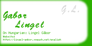 gabor lingel business card